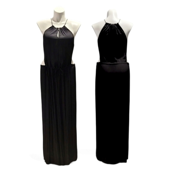 REVOLVE, RORY BECCA,  BLACK LAUREN MAXI  DRESS SIZE L, NWT, VACATION - Picture 4 of 5